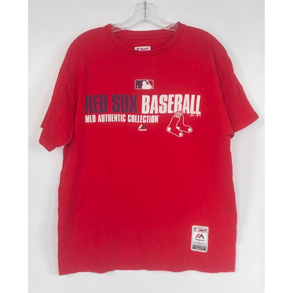 Majestic Boston Red Sox‎ MLB Tee Mens Large Red Authentic Collection Shirt
